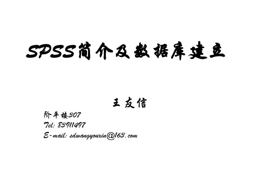 spss软件基本操作