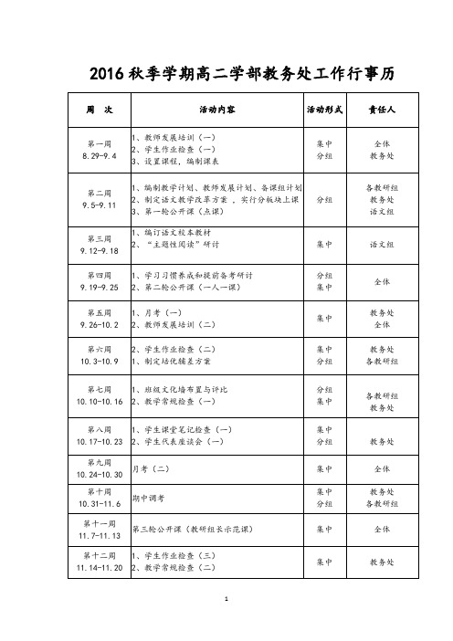 6最新修改的行事历