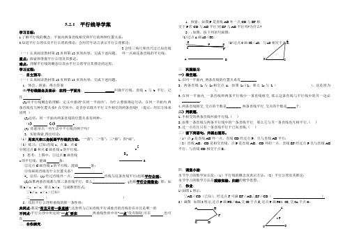 5.2.1  平行线导学案