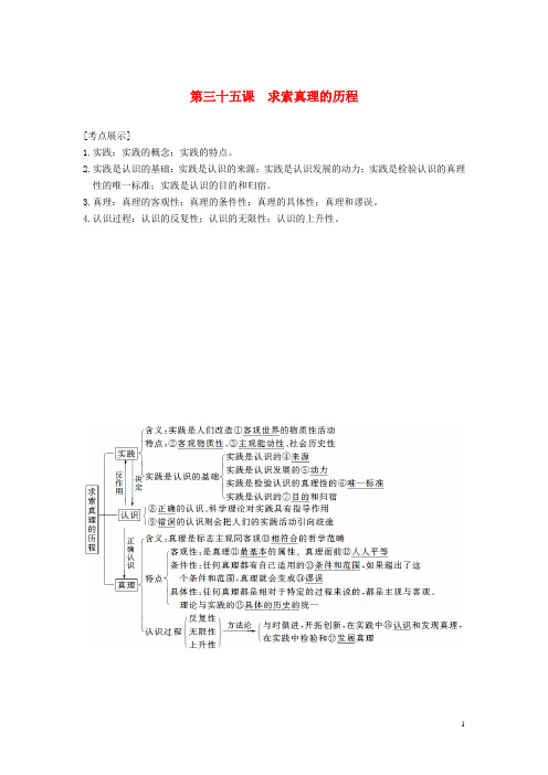 高考政治一轮总复习 1435 求索真理的历程 新人教版必修4