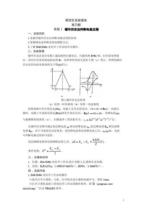 研究生电化学实验