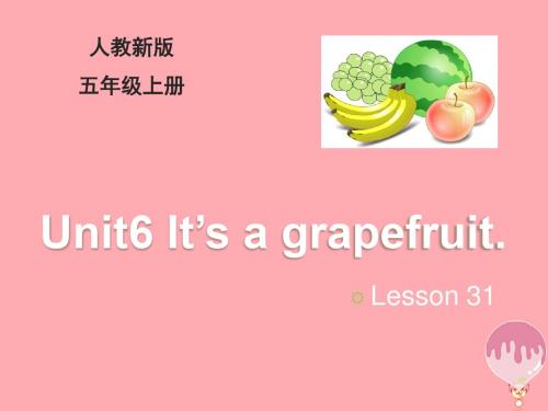 2017五年级英语上册 Unit 6 It’s a grapefruit(Lesson 31)教学课