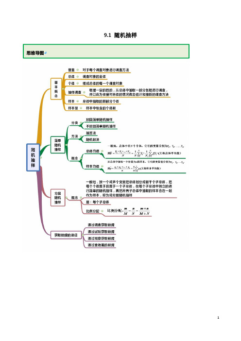 高考数学专题9.1随机抽样原卷版