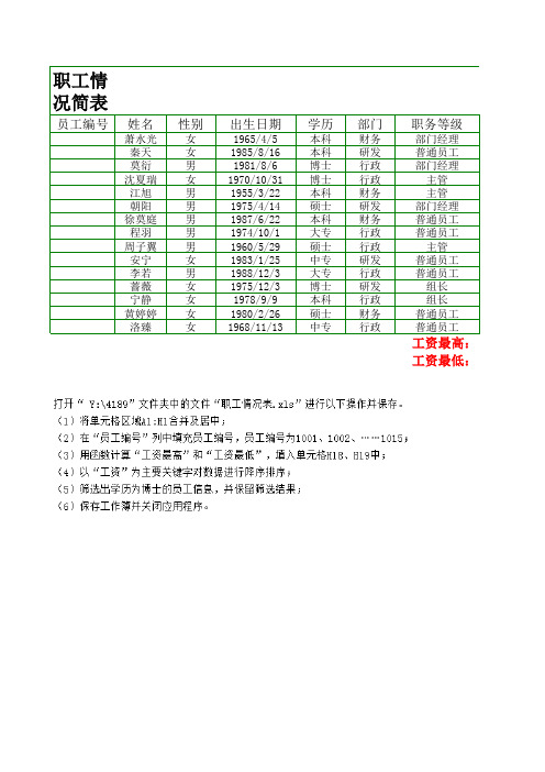 4189职工情况表