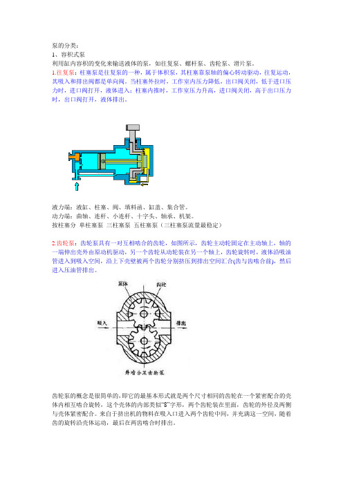 泵的分类