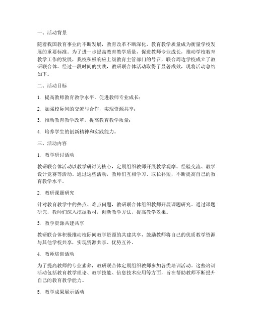 教研联合体活动总结