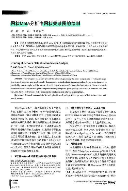 网状Meta分析中网状关系图的绘制