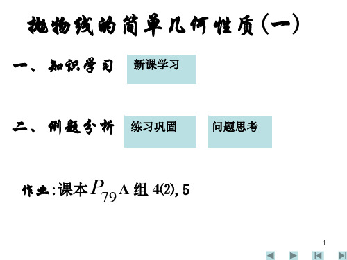 人教课标版《抛物线》ppt优秀课件1