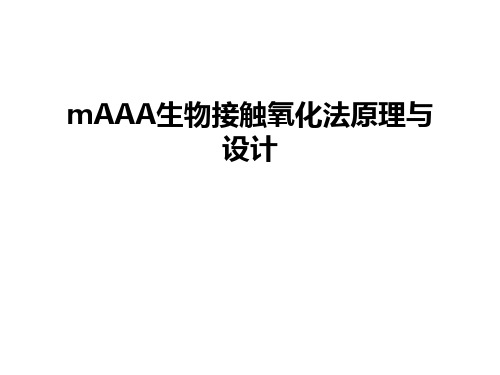 最新mAAA生物接触氧化法原理与设计