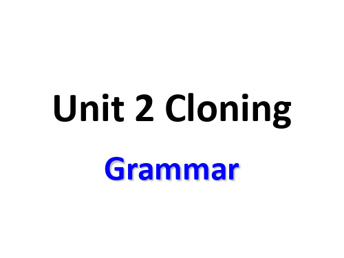 Book8 Unit 2 Grammar 课件-人教新课标高中英语选修八