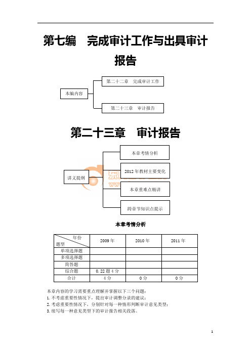 第二十三章  审计报告(完整版)