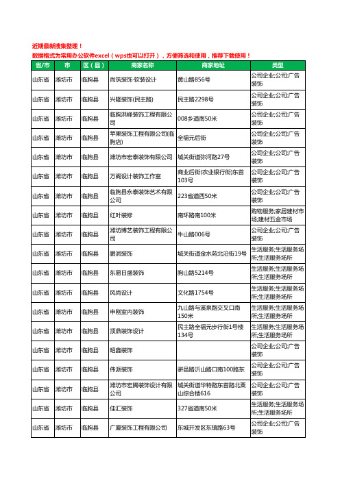 2020新版山东省潍坊市临朐县装修公司工商企业公司商家名录名单黄页联系方式电话大全78家
