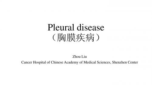 pleural disease 胸膜疾病