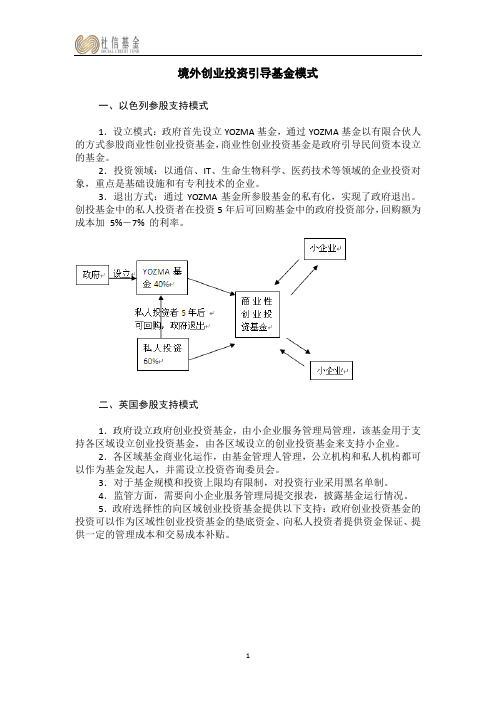 境外创业投资引导基金模式