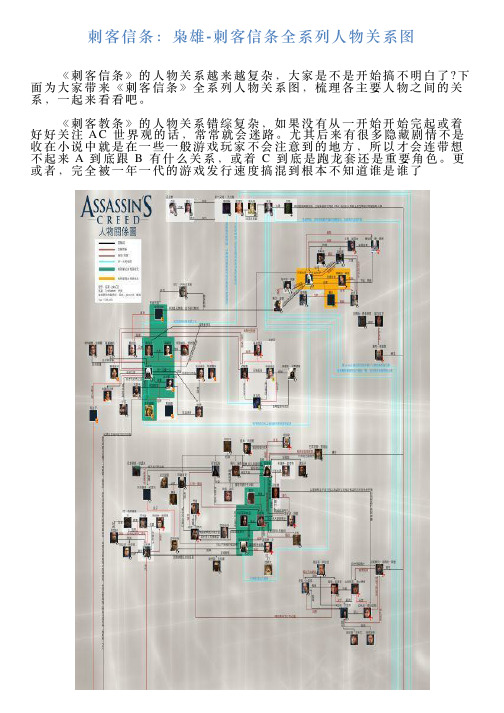 刺客信条：枭雄刺客信条全系列人物关系图