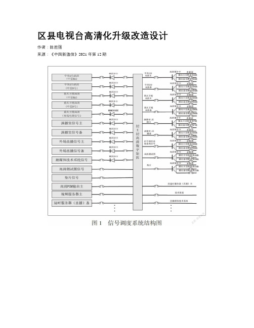 区县电视台高清化升级改造设计