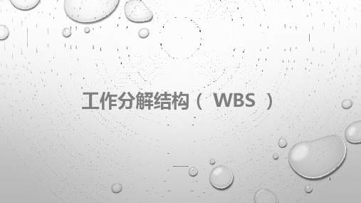 工作分解结构WBSppt课件