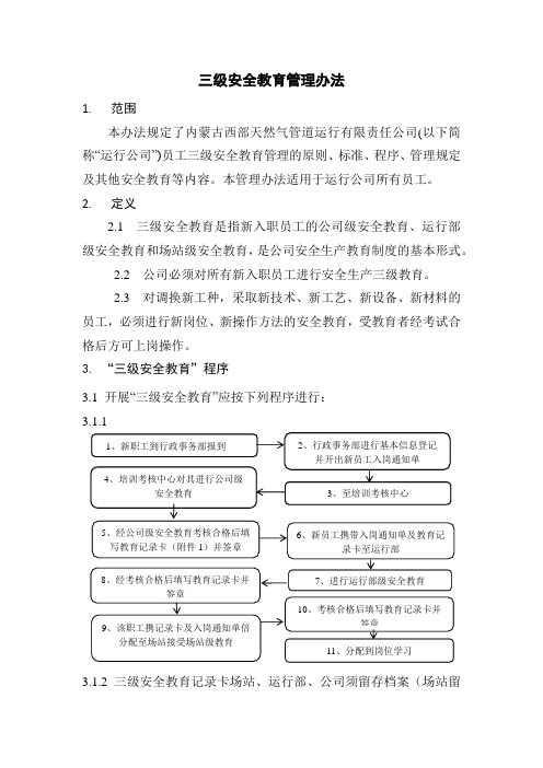 三级安全教育管理办法