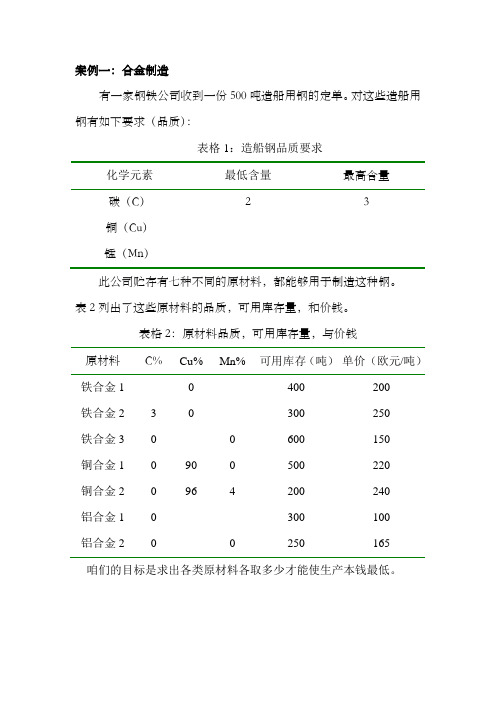 数学建模计划问题