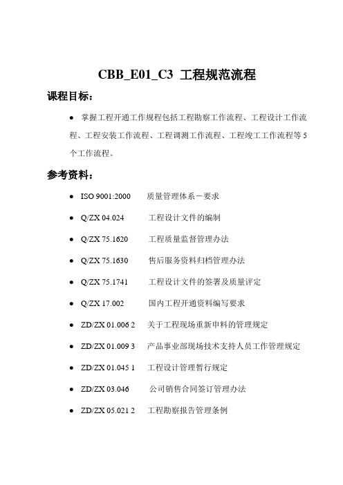 通信工程规范流程