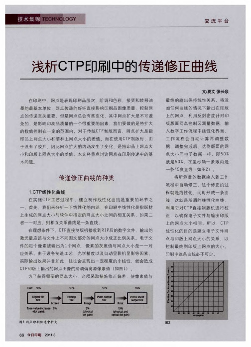 浅析CTP印刷中的传递修正曲线