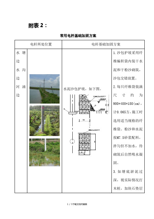 电杆基础加固方案