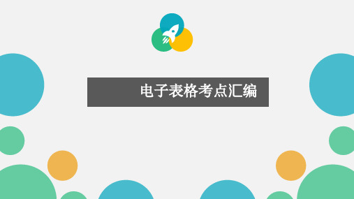 Excel表格知识点汇编