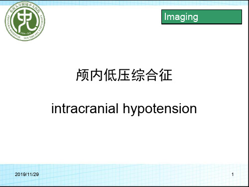 颅内低压综合征周一-PPT精品文档41页