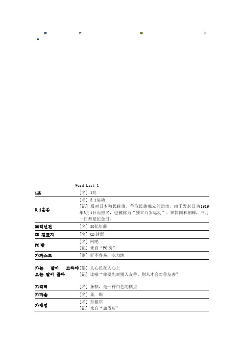 韩语TOPIK高级全部单词