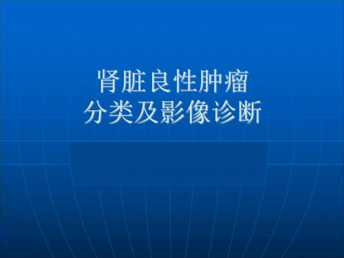 肾脏良性肿瘤分类及影像诊断