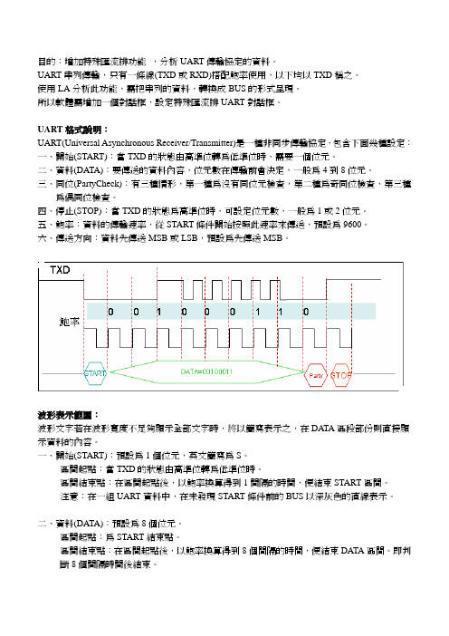 UART规格书