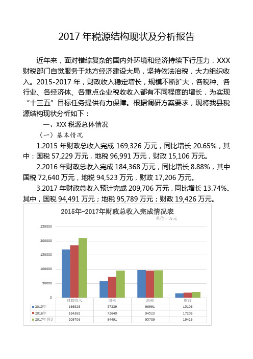 2017年税源结构现状及分析汇报材料(10.25修订)