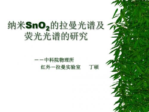 丁硕OB-09纳米SnO2拉曼光谱及荧光光谱的研究