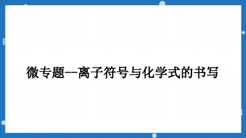 九年级化学鲁教版上册微专题2离子符号与化学式的书写