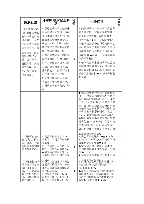 三甲医院评审关于检验科细则