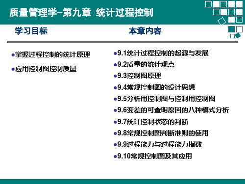 质量管理学之统计过程控制