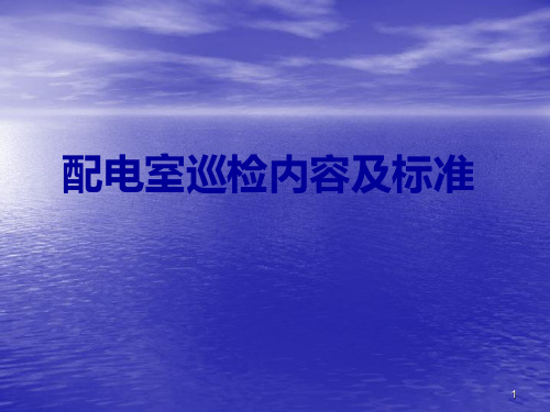 配电室巡检内容及标准ppt课件