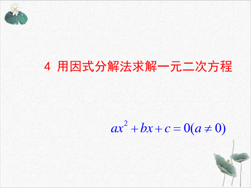 北师大版《因式分解》ppt精美课件3