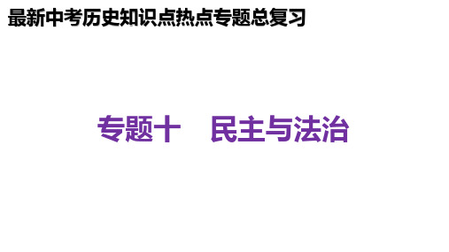 最新中考历史热点专题知识点突破复习要点-民主与法治