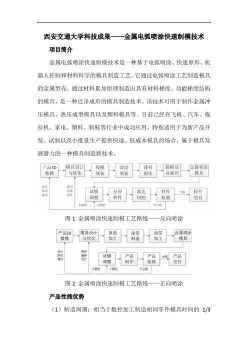 西安交通大学科技成果——金属电弧喷涂快速制模技术