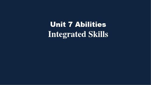 牛津译林版7BUnit7 Integrated SKills(共28张PPT)