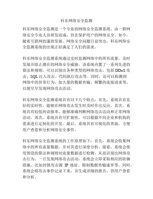 科东网络安全监测