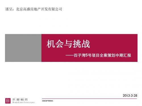 北京百子湾5号项目全案策划中期汇报