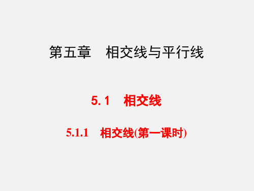 人教版七年级数学下册最新习题课件：5.1.1_相交线