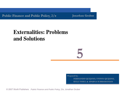 CHAP05_Externalities Problems and Solutions 公共金融与公共政策课件