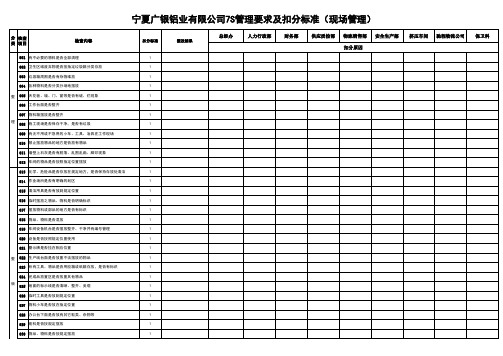 7S检查表