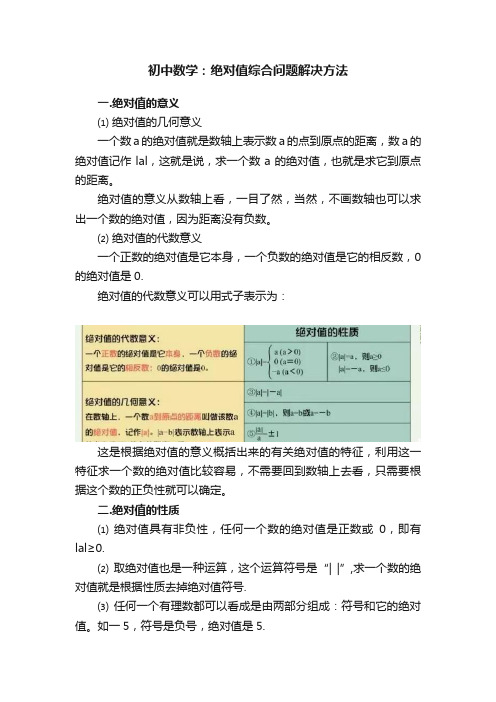 初中数学：绝对值综合问题解决方法