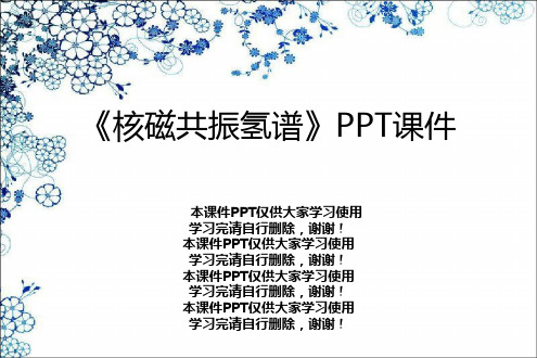 《核磁共振氢谱》PPT课件