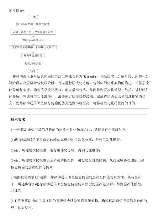 移动通信卫星信息传输的层次组件化仿真方法及系统与制作流程