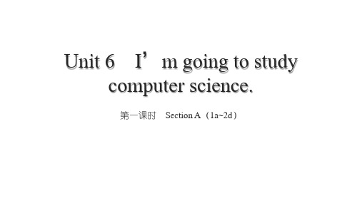 I’m going to study computer science ppt课件